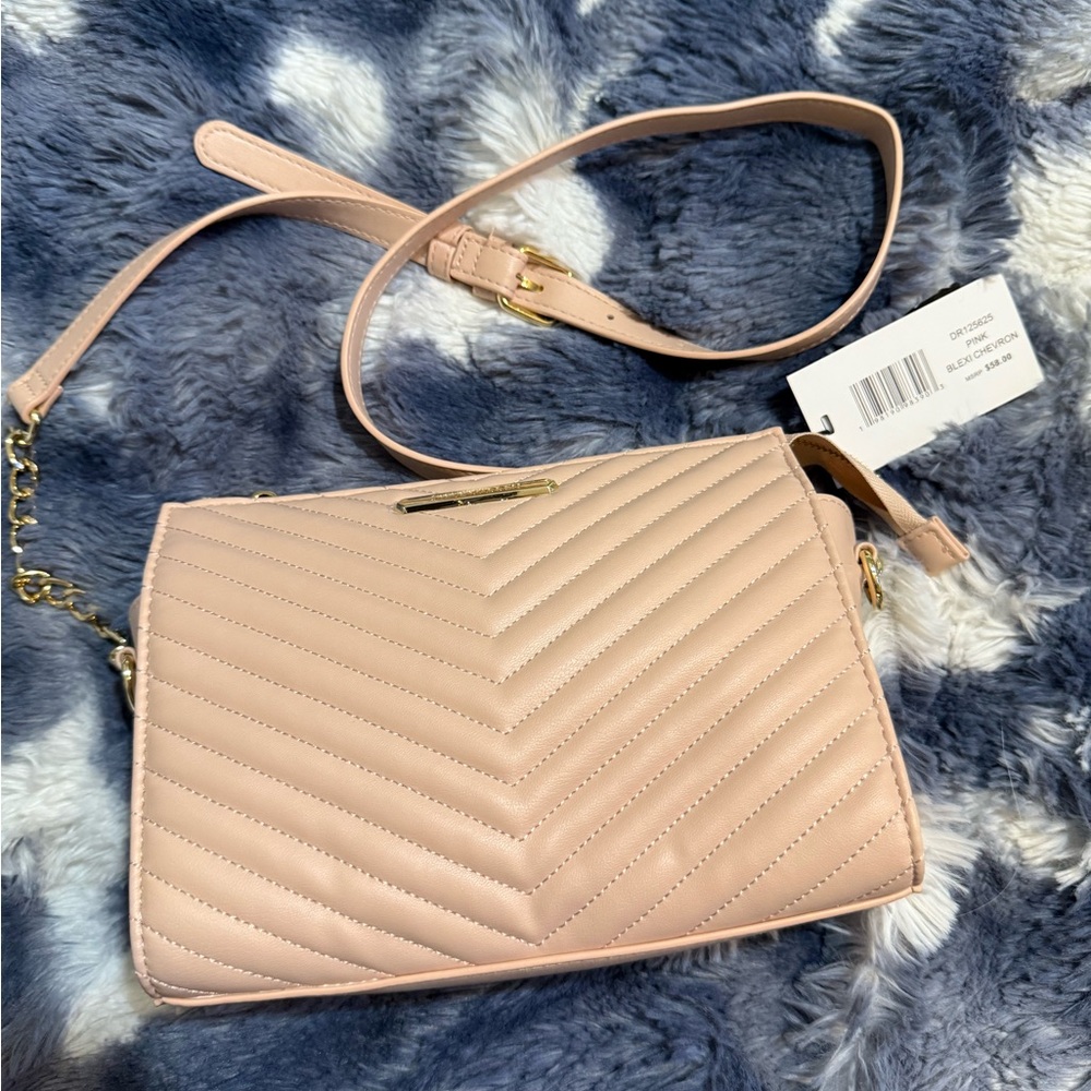 Steve Madden Pink Quilted Crossbody Bag